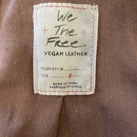 Free People We The Free Vegan Leather Moto Jacket | Size S - Picture 12 of 13